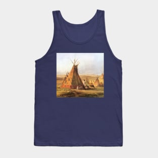 Teepees on the Plain by Karl Bodmer Tank Top